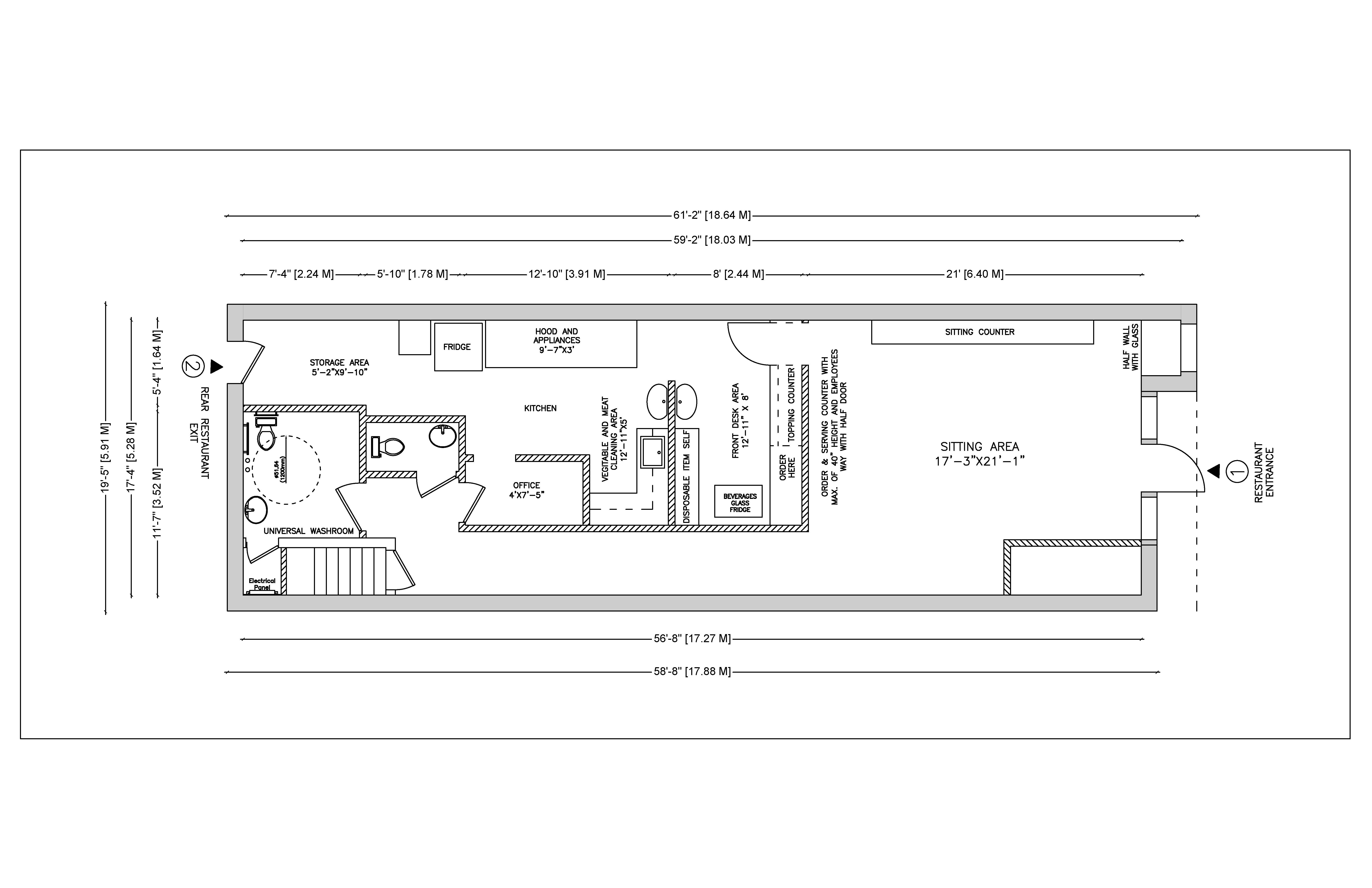 Dine-In Restaurant Floor Plan