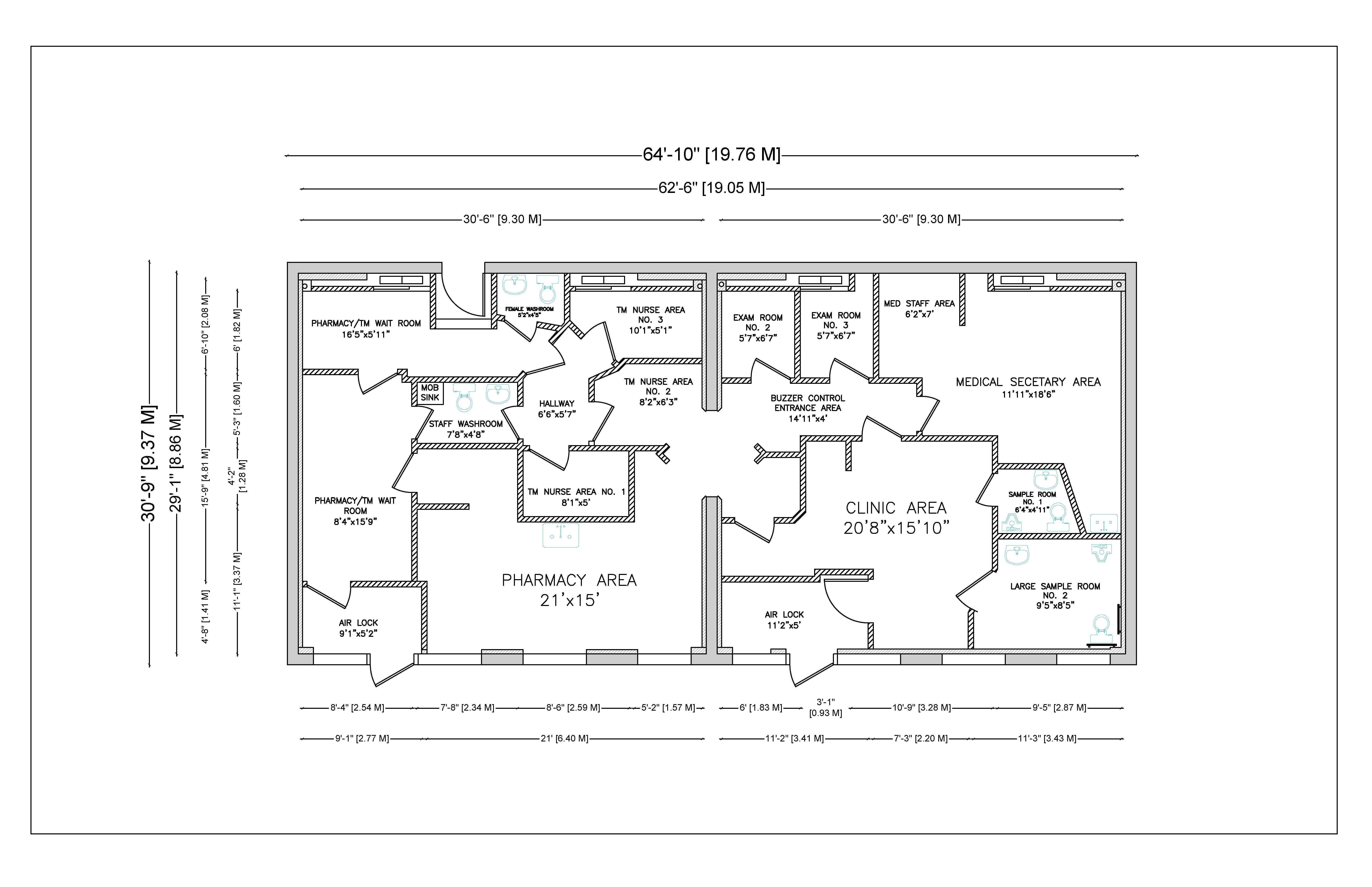 Pharmacy and Clinic Floor Plan